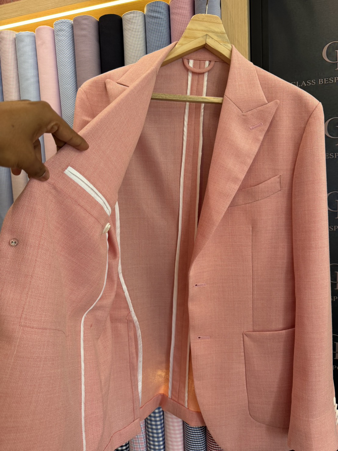 Premium shirting fabrics at Class Bespoke Tailor Bangkok